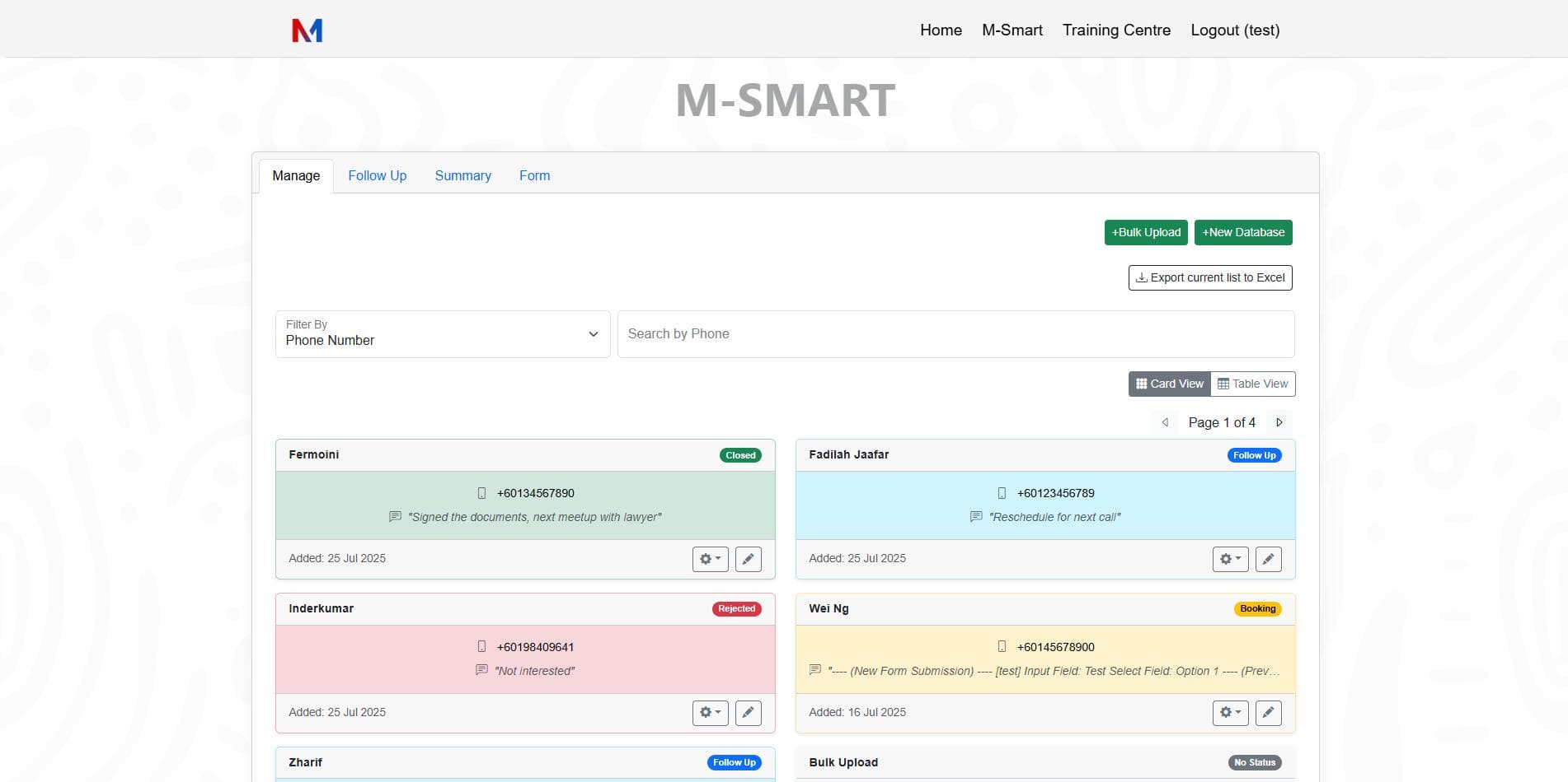 Centralized Lead Management