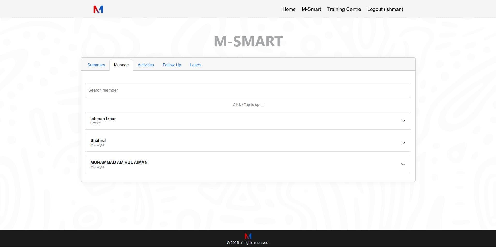 Comprehensive Admin View